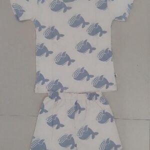 Unisex Grey Allover Printed Coord Set for Kids (3–6 Years)