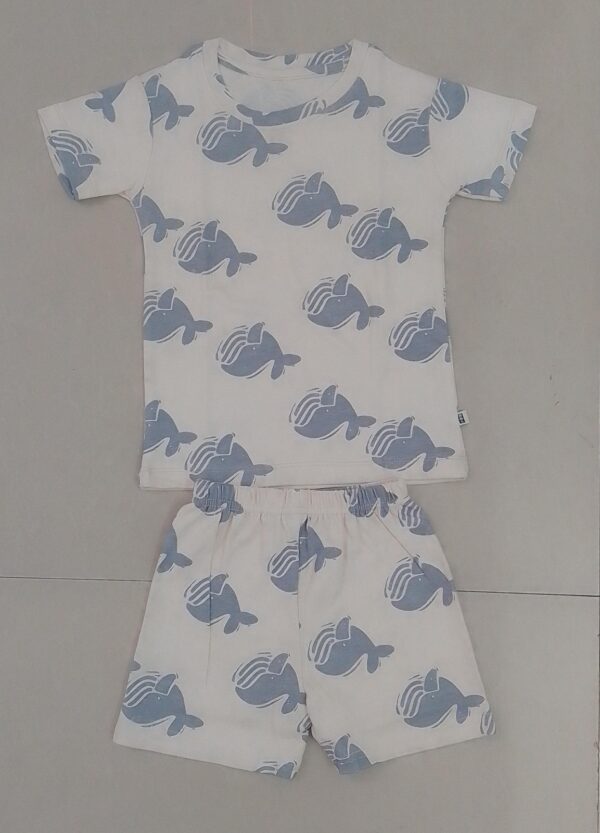 Unisex Grey Allover Printed Coord Set for Kids (3–6 Years)