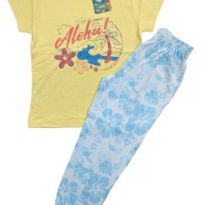 Unisex Yellow Printed Full Pant & T-Shirt Set for 7–8 Years – Comfortable & Stylish Outfit