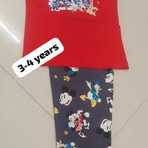Unisex Cotton T-Shirt & Pant Set for 3–4 Years – Soft, Comfy & Breathable Everyday Outfit
