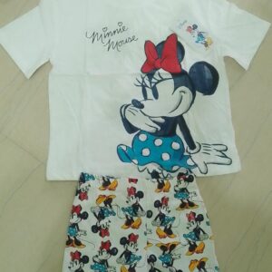 Disney Girls Soft Cotton T-Shirt & Shorts Set for 4–6 Years – Cute & Comfy Outfit with Fun Cartoon Prints