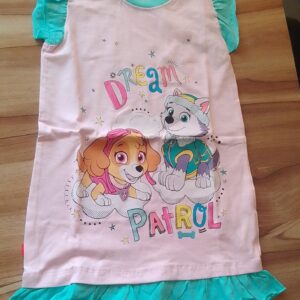Paw Patrol (Nickelodeon) Girls pink Soft Cotton Sleeveless Frock for 3–5 Years – Cute Cartoon Print Dress