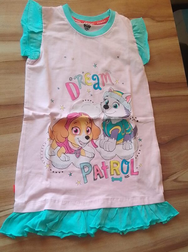 Paw Patrol (Nickelodeon) Girls pink Soft Cotton Sleeveless Frock for 3–5 Years – Cute Cartoon Print Dress