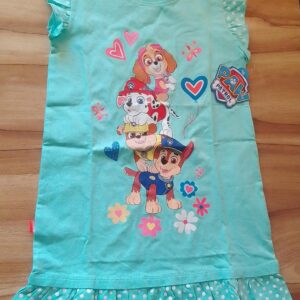 Paw Patrol (Nickelodeon) Girls blue Soft Cotton Sleeveless Frock for 3–5 Years – Cute Cartoon Print Dress