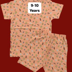 Unisex Cotton Co-ord Set (T-Shirt + Shorts) for 9-10 Years – Sandal Casual Wear