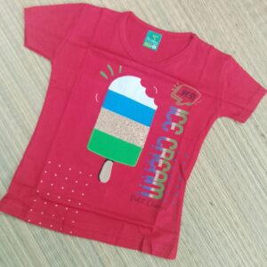 Branded Rose Applique Work T-Shirt for Kids (9 Months–5 Years) – Boys & Girls