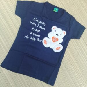 Branded Blue Applique Work T-Shirt for Kids (9 Months–5 Years) – Boys & Girls