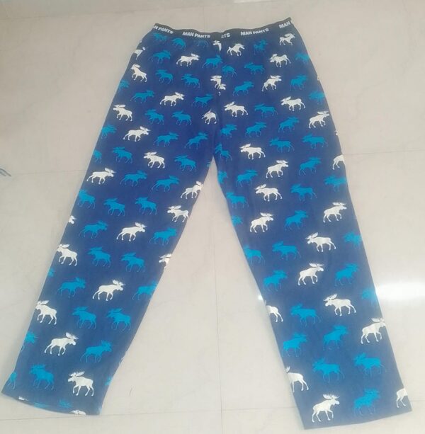 Man Blue Full-Length Pants (Size S) – With/Without Adjustable Drawstring, Comfortable Fit